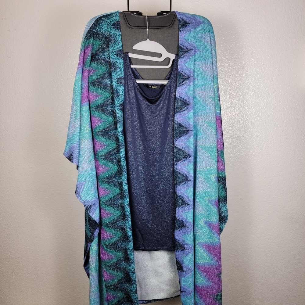 IMAN Shimmering Blue Top And Cover Size MT